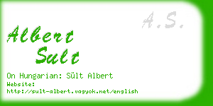 albert sult business card